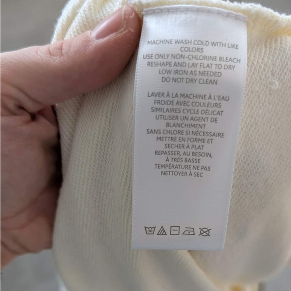 BDG Urban Outfitters Cream Ribbed Zip Up Sweater Y2K Cropped Top Size Large - Picture 8 of 8